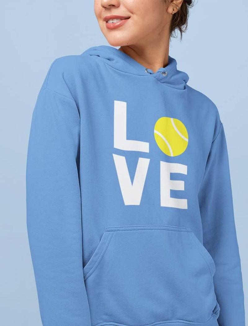 Love Tennis Hoodie Tennis Gift Idea for Players Coaches & Fans Sporty Hoodies for Women & Teen Girls